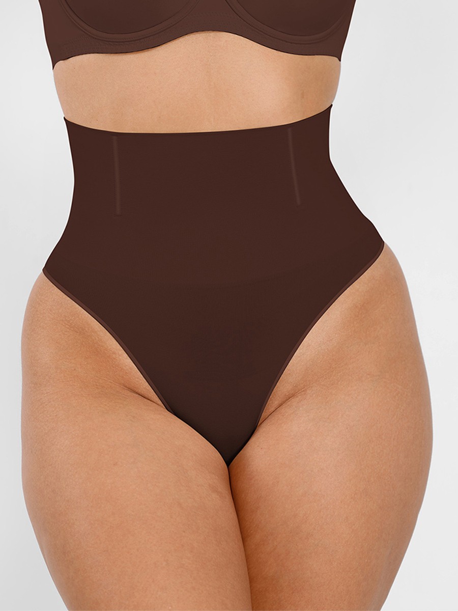 Brown Abdominal Compression Seamless Shapewear Panties